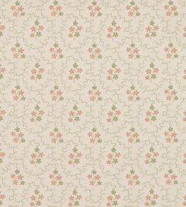 Posy Fabric by GP & J Baker Green/Red