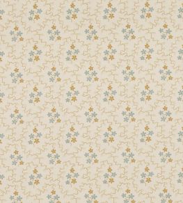 Posy Fabric by GP & J Baker Ochre/Blue