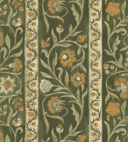 Potter Stripe Wallpaper by Josephine Munsey Green and Orange Potter Stripe Wallpaper by Josephine Munsey Green and Orange