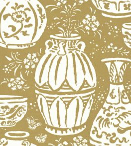 Pottery Wallpaper by Langelid Von Bromssen Olive Oil Pottery Wallpaper by Langelid Von Bromssen Olive Oil
