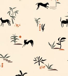Prehistoric Creatures Wallpaper by Tres Tintas Beige Prehistoric Creatures Wallpaper by Tres Tintas Beige