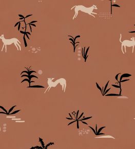 Prehistoric Creatures Wallpaper by Tres Tintas Red Prehistoric Creatures Wallpaper by Tres Tintas Red
