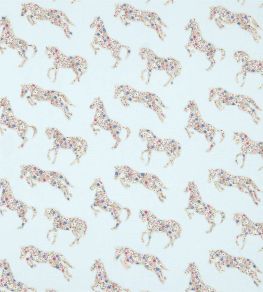 Pretty Ponies Fabric by Sanderson Chintz/Blue