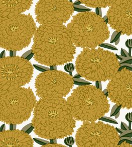 Primavera Wallpaper by Marimekko Yellow Primavera Wallpaper by Marimekko Yellow