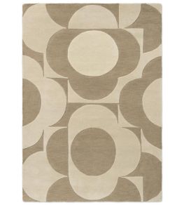 Prism Flower Rug by Orla Kiely Mushroom/Ecru Prism Flower Rug by Orla Kiely Mushroom/Ecru