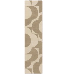 Prism Flower Runner Rug by Orla Kiely Mushroom/Ecru