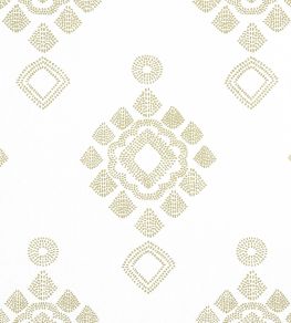 Province Medallion Fabric by Thibaut Camel Province Medallion Fabric by Thibaut Camel