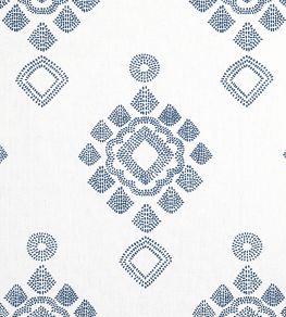 Province Medallion Fabric by Thibaut Navy
