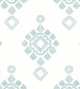 Province Medallion Fabric by Thibaut Seaglass Province Medallion Fabric by Thibaut Seaglass