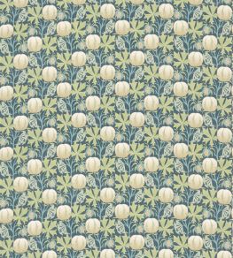 Pumpkins Cotton Fabric by GP & J Baker Green/Blue