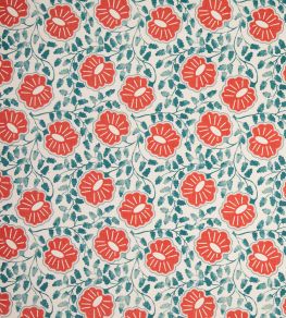 Punch Paisley Fabric by Christopher Farr Cloth Coral Punch Paisley Fabric by Christopher Farr Cloth Coral