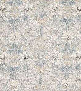 Pure Honeysuckle & Tulip Sheer Wide Width Fabric by Morris & Co Soft Blue/Linen Pure Honeysuckle & Tulip Sheer Wide Width Fabric by Morris & Co Soft Blue/Linen