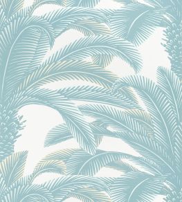 Queen Palm Wallpaper by Thibaut Spa Blue Queen Palm Wallpaper by Thibaut Spa Blue