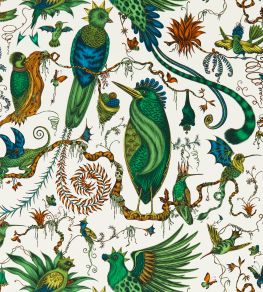Quetzal Wallpaper by Clarke & Clarke Green Quetzal Wallpaper by Clarke & Clarke Green