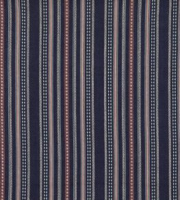 Racing Stripe Fabric by Mulberry Home Indigo
