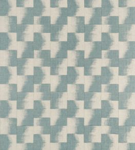 Raffia Squares Fabric by Thibaut Mineral Raffia Squares Fabric by Thibaut Mineral