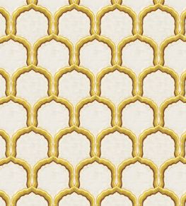 Rajput Fabric by JORO Yellow/Brick