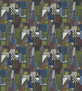 Raku Patchwork Mural by Designers Guild Chocolate Raku Patchwork Mural by Designers Guild Chocolate