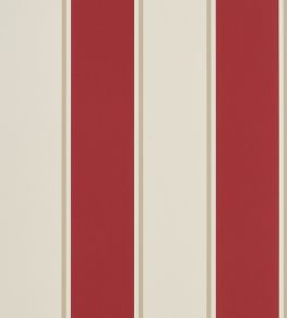 Mapleton Stripe Wallpaper by Ralph Lauren Vermilion