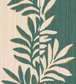 Rama Wallpaper by Casamance Ivoire/emeraude Rama Wallpaper by Casamance Ivoire/emeraude