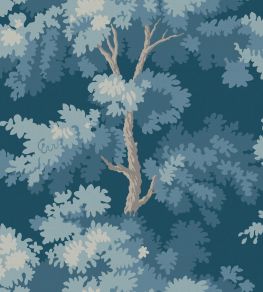 Raphael Forest Mural by Sandberg Midnight Blue Raphael Forest Mural by Sandberg Midnight Blue