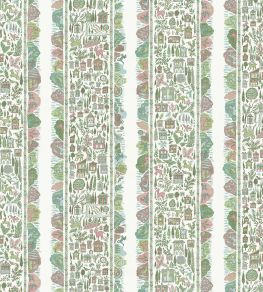 Ravi Ribbon Fabric by Lewis & Wood Pistachio Rose Ravi Ribbon Fabric by Lewis & Wood Pistachio Rose