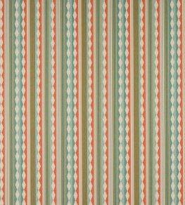 Ravi Stripe Fabric by Jane Churchill Aqua/Multi