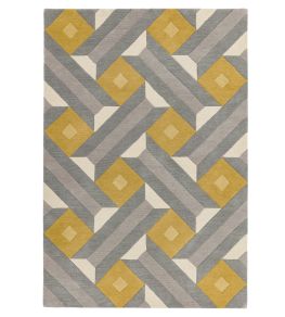 Reef Motif Rug by Asiatic Ochre Grey
