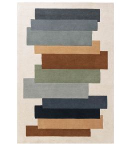 Reef Stacks Rug by Asiatic Green RF32 Reef Stacks Rug by Asiatic Green RF32