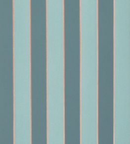 Regency Stripe Wallpaper by Osborne & Little Duck Egg/Copper