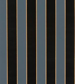 Regency Stripe Wallpaper by Osborne & Little Midnight/Bronze