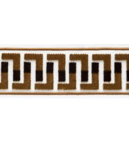 Rene Velvet Border Trimming by Samuel & Sons Walnut Rene Velvet Border Trimming by Samuel & Sons Walnut