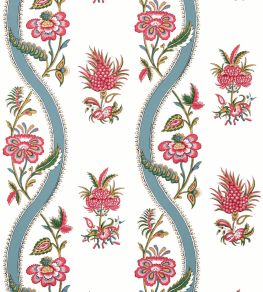Ribbon Floral Wallpaper by Thibaut Raspberry and Teal Ribbon Floral Wallpaper by Thibaut Raspberry and Teal
