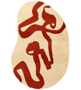 Ribbon Peanut Rug by Louis De Poortere Imperial Red