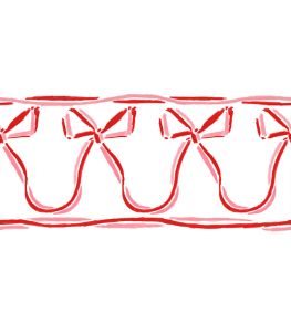 Ribbons Wrap You Up Border Wallpaper by CommonRoom White