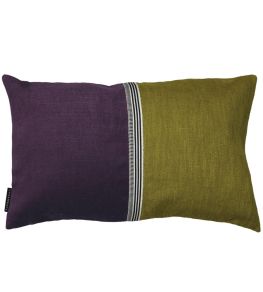 Rime Cushion 30 x 50cm by Maison Casamance Violet Olive