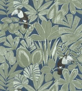 Rio Wallpaper by Caselio Vert Kaki Bleu Rio Wallpaper by Caselio Vert Kaki Bleu