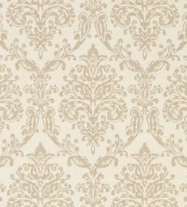 Riverside Damask Wallpaper by Sanderson Cream/Gold