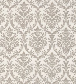 Riverside Damask Fabric by Sanderson Silver