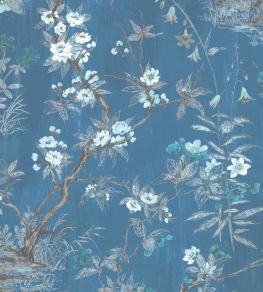 Rivington Wallpaper by Woodchip & Magnolia China Blue
