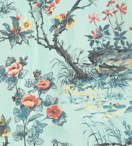 Rivington Wallpaper by Woodchip & Magnolia Neo Mint Rivington Wallpaper by Woodchip & Magnolia Neo Mint