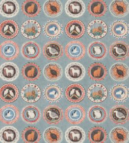 Robina's Dinner Party Fabric by GP & J Baker Teal