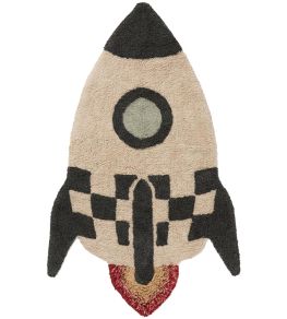 Rocket Rug by Lorena Canals Natural/Dark Grey Rocket Rug by Lorena Canals Natural/Dark Grey