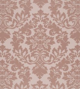 Rococo Damask Fabric by James Hare Fawn Pink