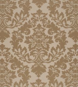 Rococo Damask Fabric by James Hare Sultan Gold Rococo Damask Fabric by James Hare Sultan Gold