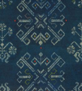 Roots Fabric by MINDTHEGAP Blue Taupe Roots Fabric by MINDTHEGAP Blue Taupe