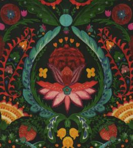 Rosa Mundi Fabric by MINDTHEGAP Anthracite