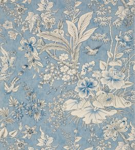 Rosalind Wallpaper by Thibaut Blue Rosalind Wallpaper by Thibaut Blue