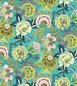 Rose de Damas Fabric by Designers Guild Jade Rose de Damas Fabric by Designers Guild Jade