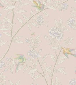 Roseberry With Birds Wallpaper by Cole & Son Shell Pink Roseberry With Birds Wallpaper by Cole & Son Shell Pink